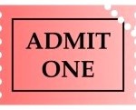 Pink Admit One Ticket