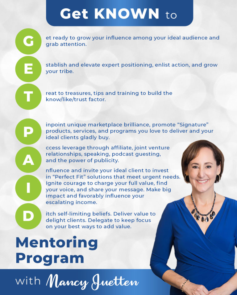 Get Known Get Paid PRIVATE Mentoring Program