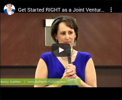 Get Started RIGHT as a Joint Venture Partner - Truth Telling from Nancy Juetten