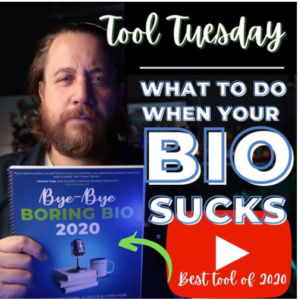 Buy Bye-Bye Boring Bio 2020 Workbooks by the Bundle for Your Mastermind, Premium Clients and VIPs