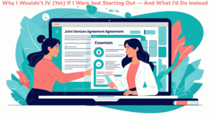 Why I Wouldn’t JV (Yet) If I Were Just Starting Out — And What I’d Do Instead